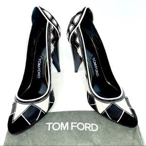 Tom Ford White & Black Pumps